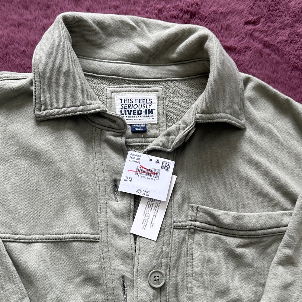 American Eagle Outfitters Utility Jacket in Light Gray - Picture 2 of 5